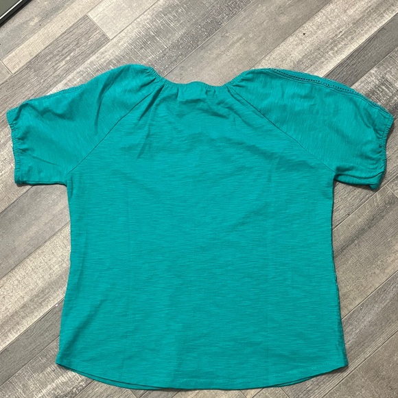 Alia Teal Short Sleeve Top - Picture 10 of 14